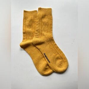 Japan brand Graphpaper mustard yellow knit Socks